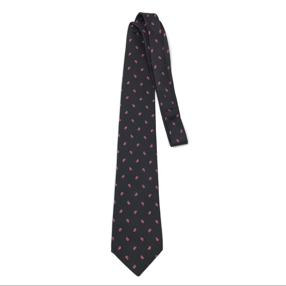 3/$30 Egon Von Furstenburg | Black Paisley Printed Tie